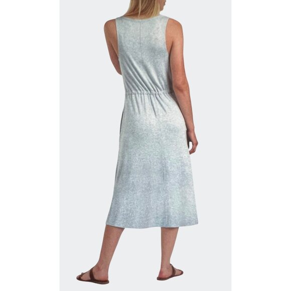 The Limited Olive Green Sleeveless Midi Dress W/ Drawstring Waist Medium - Picture 13 of 13